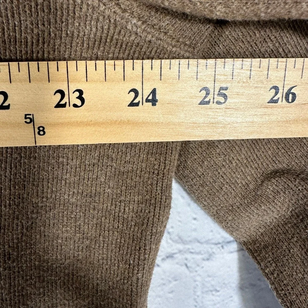 Polo Ralph Lauren Mens Brown Cotton 1/4 Zip Pullover Sweater Large Pony Logo